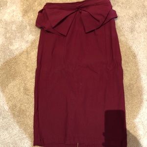 Red Grace Karen skirt Size S with bow detail